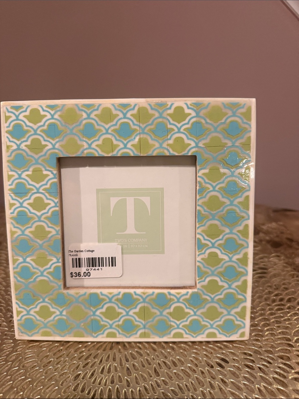 Two’s Company Mosaic Tile 4”x 4” Picture Frame